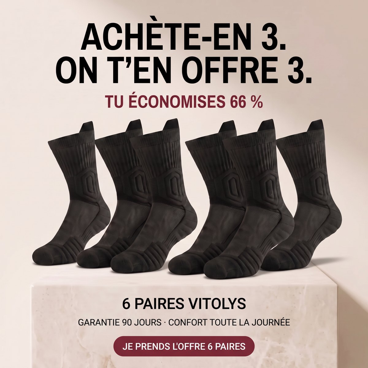 3 achetées + 3 offertes